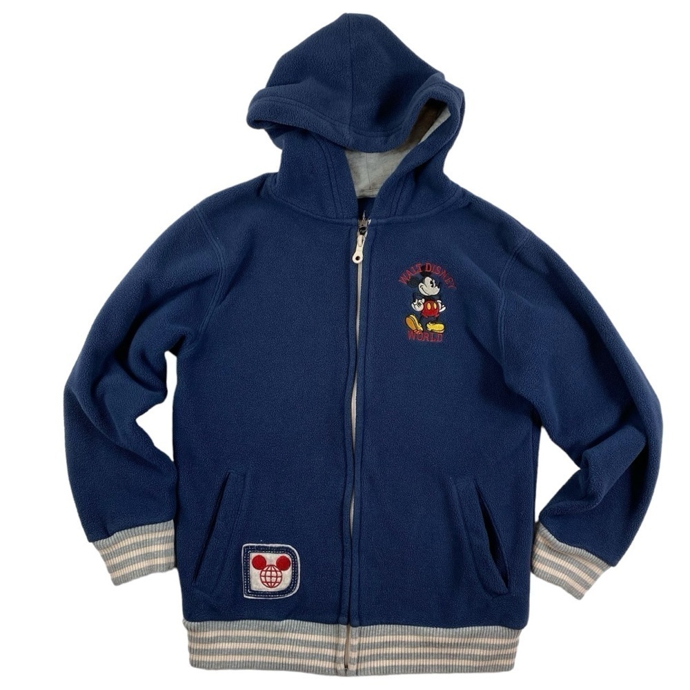 Disney Parks Mickey‎ Mouse Fleece Collegiate Style Embroidered Full-Zip Jacket M